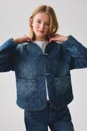 H&M Quilted Denim Jacket