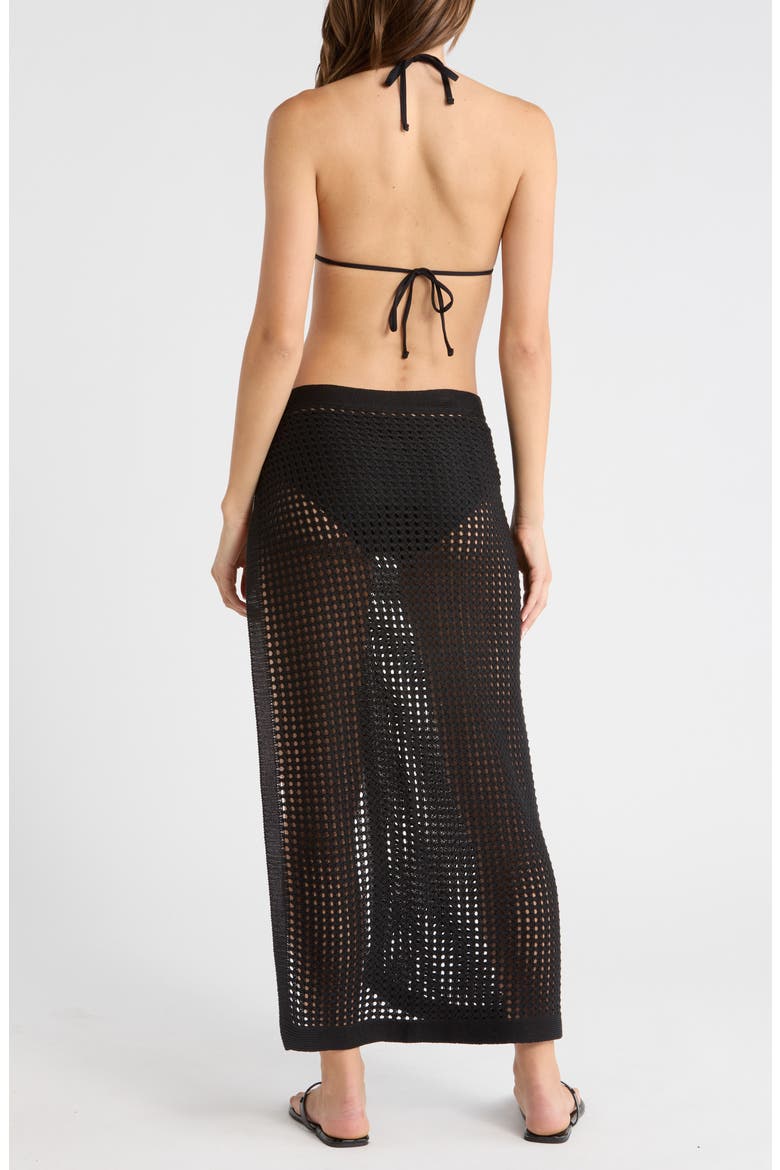 Rena Knit Cover-Up Skirt, Alternate, color, BLACK
