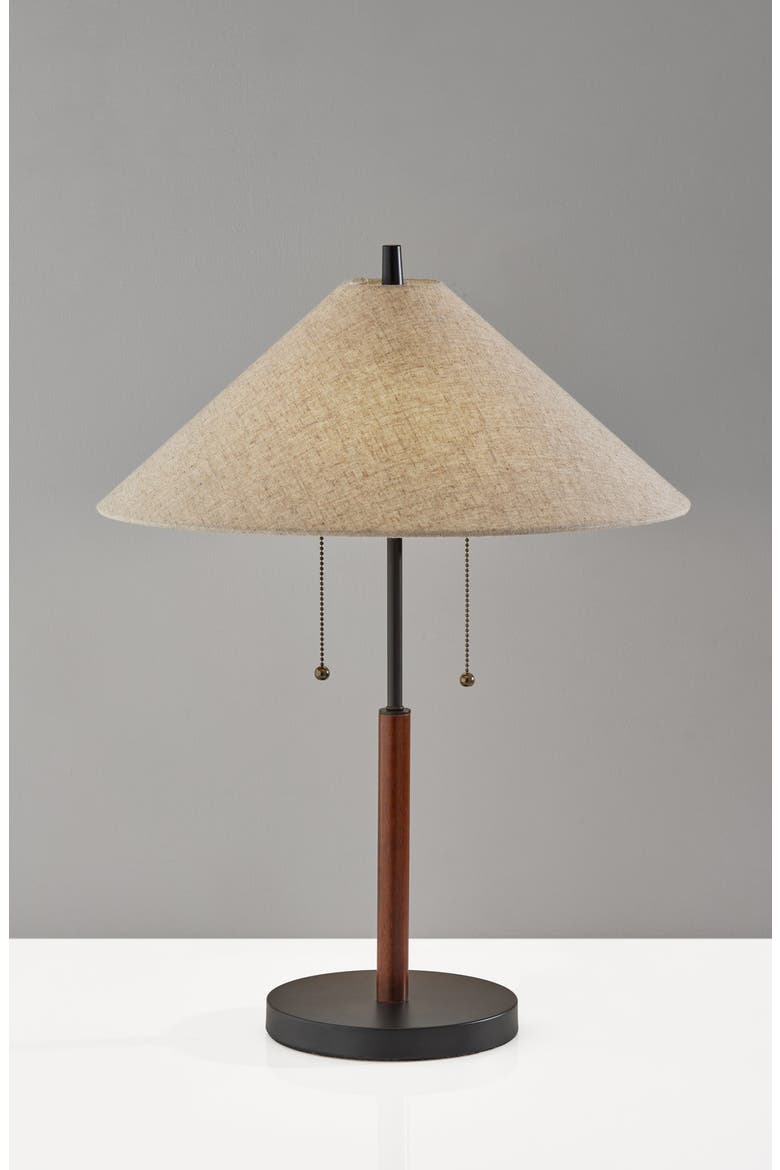 Palmer Table Lamp, Alternate, color, BLACK / WALNUT WOOD