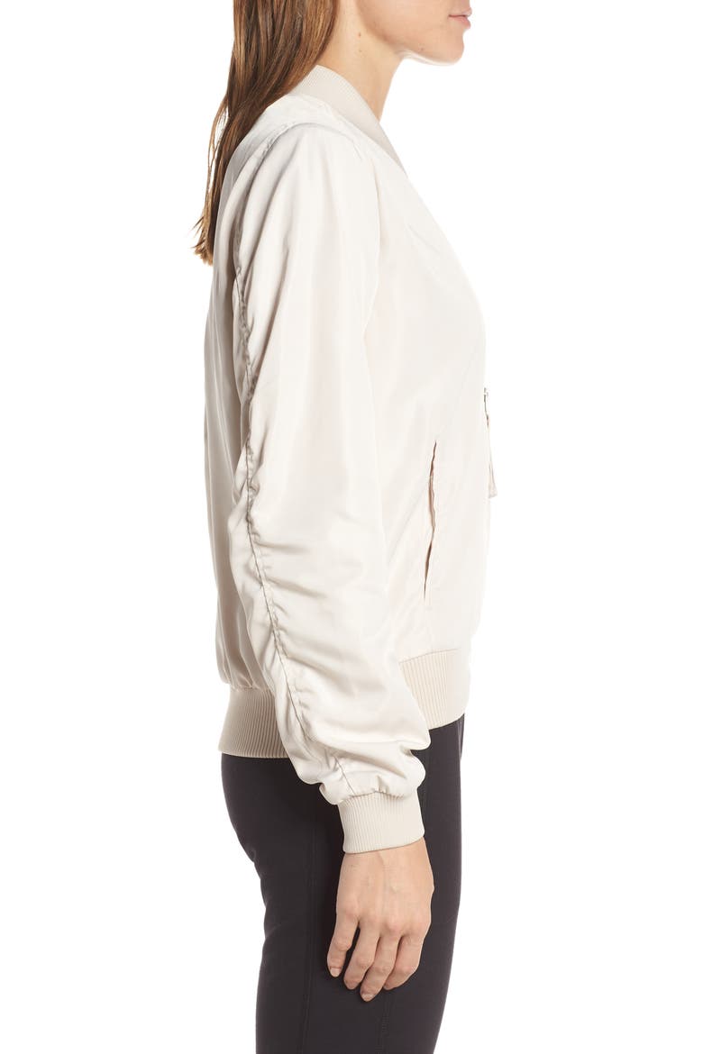 Ella Satin Bomber Jacket, Alternate, color, GREY CRYSTAL