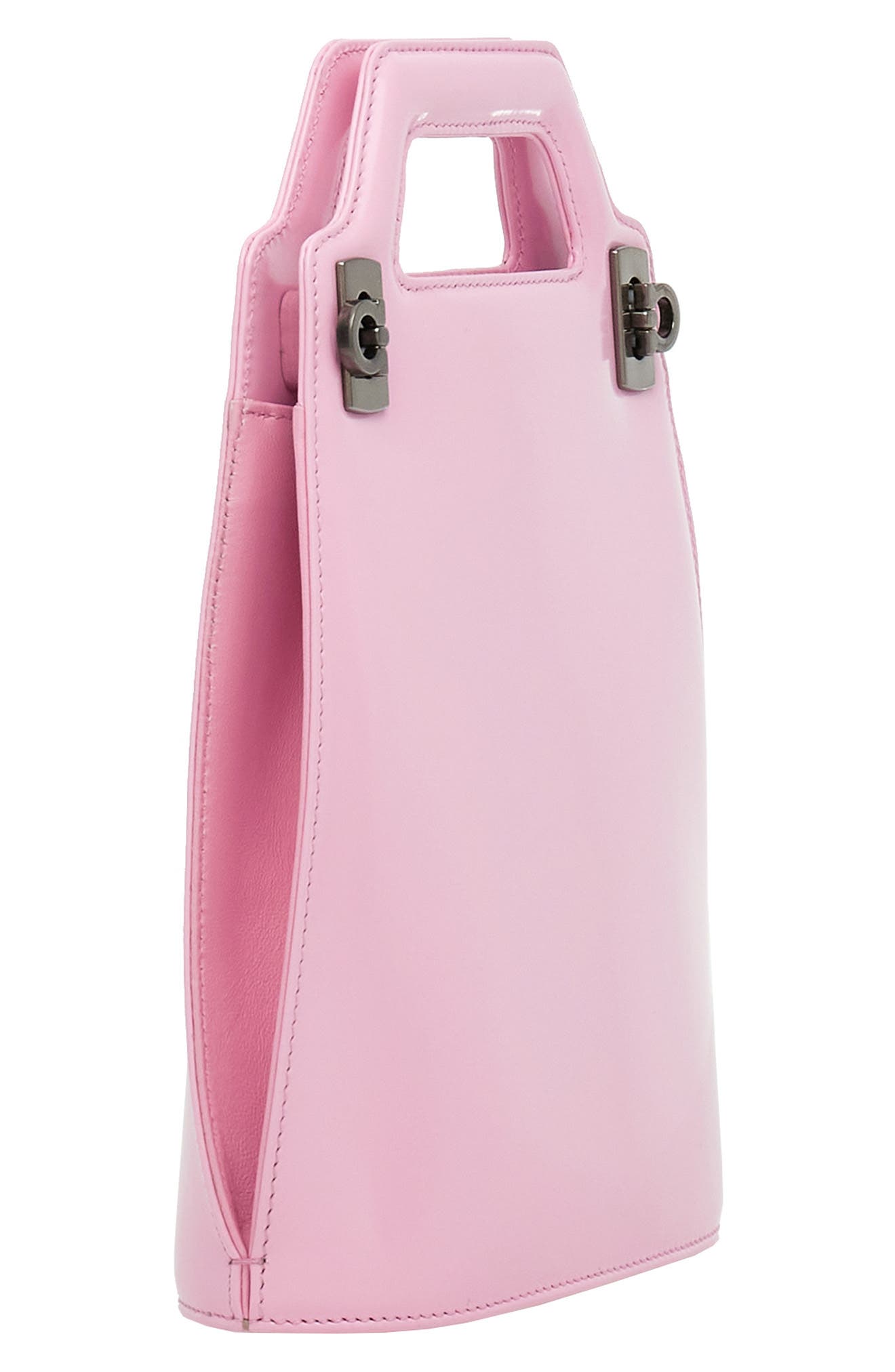 FERRAGAMO Mini Wanda North/South Leather Top Handle Bag, Alternate, color, 