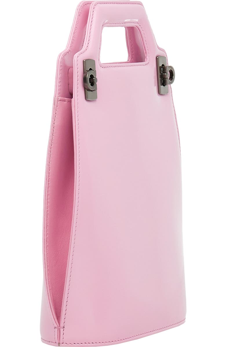 FERRAGAMO Mini Wanda North/South Leather Top Handle Bag, Alternate, color,