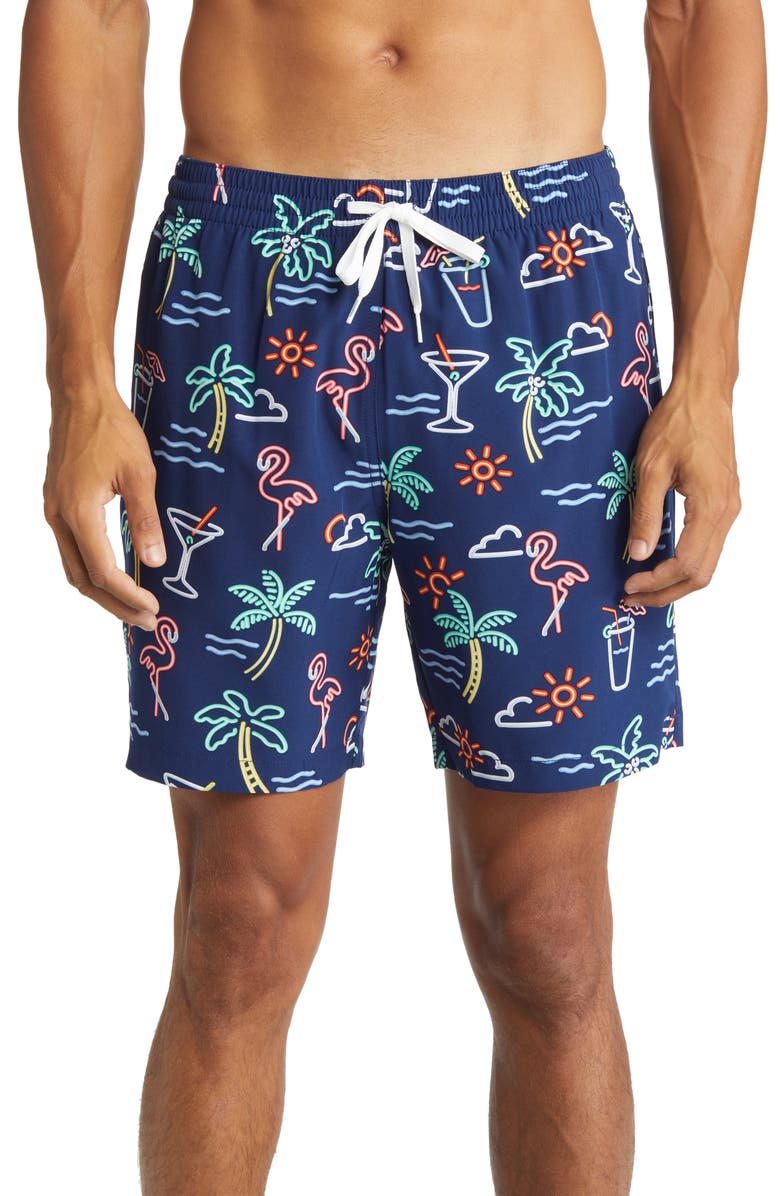 Chubbies Classic 7-Inch Swim Trunks, Alternate, color, The Neon Lights