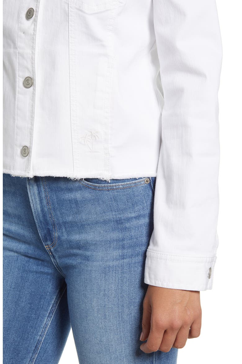 Ella Denim Jacket, Alternate, color, WHITE