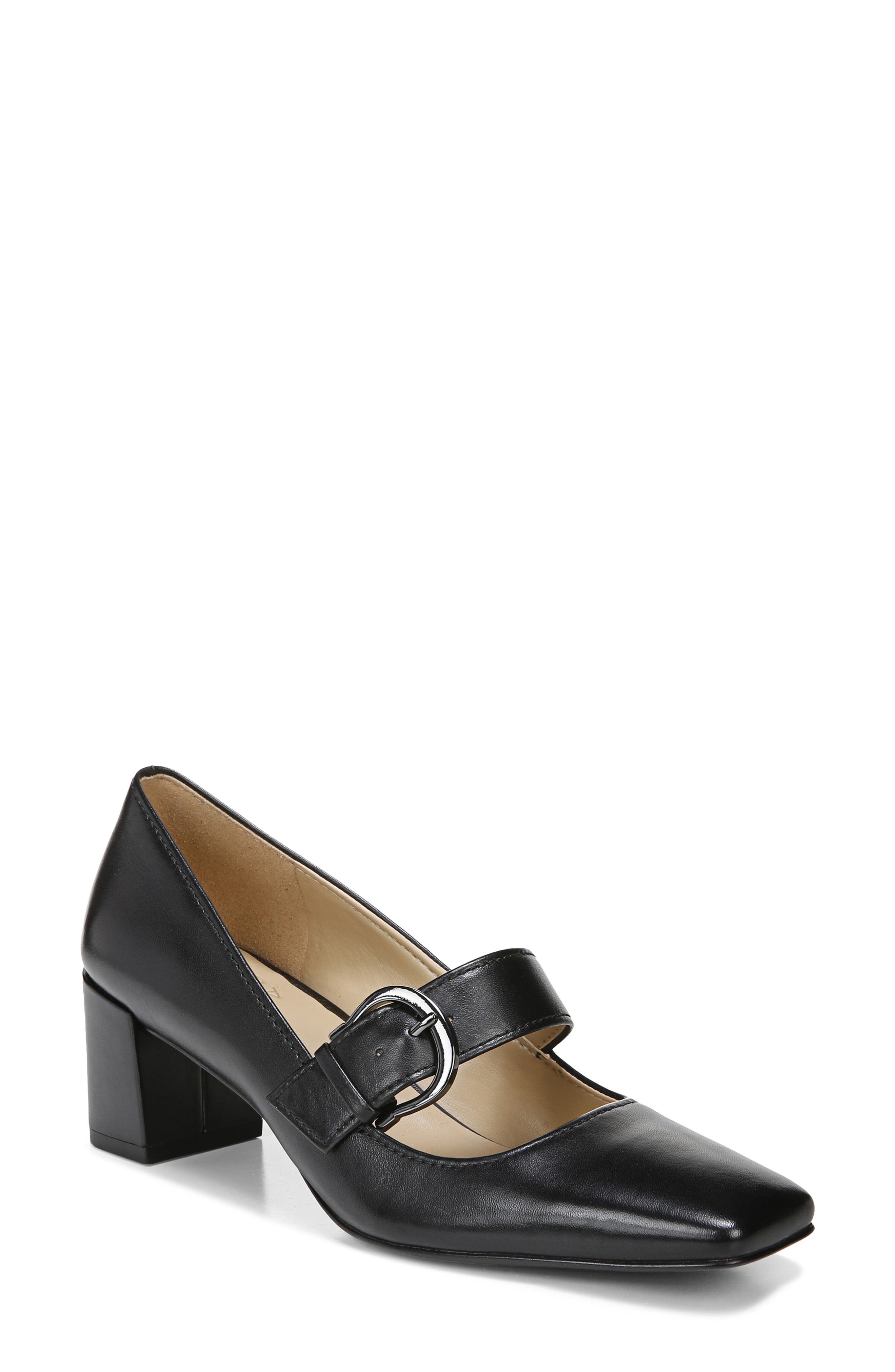 Karissa Block Heel Mary Jane, Main, color, BLACK LEATHER