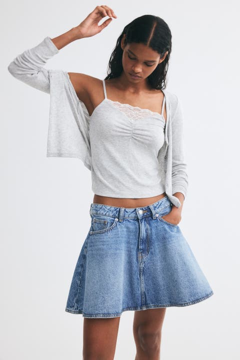 2-piece Cardigan And Top Set