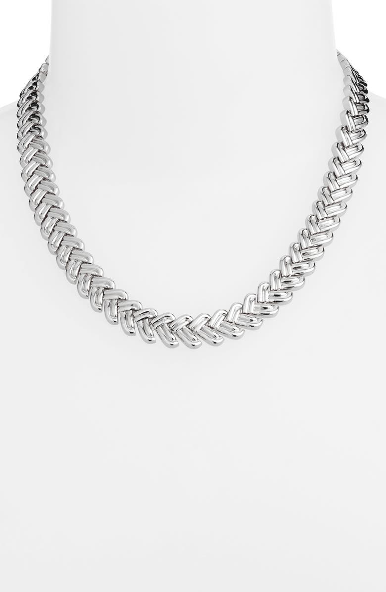 MIRANDA FRYE Estelle Chain Necklace, Alternate, color, Silver