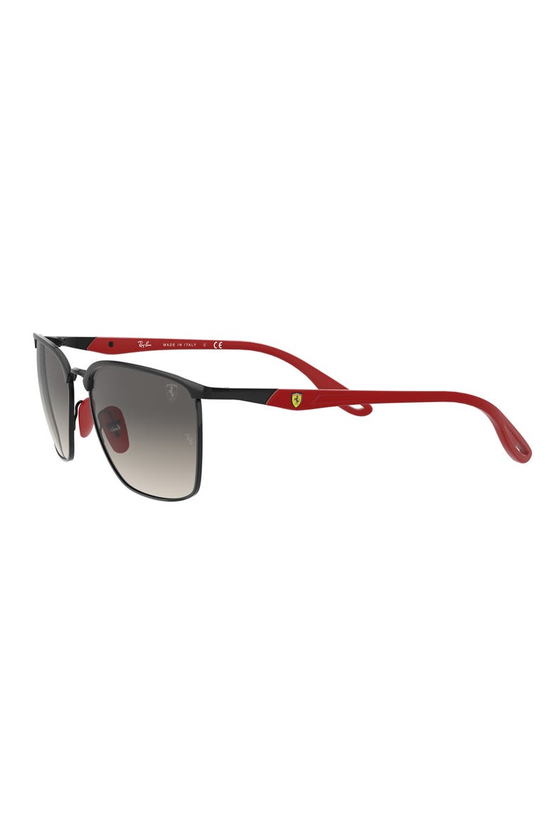 x Ferrari Scuderia 56mm Square Sunglasses, Alternate, color, MATTE BLACK