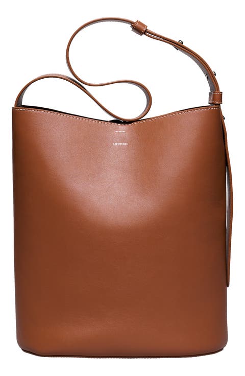 Norma Leather Bucket Tote