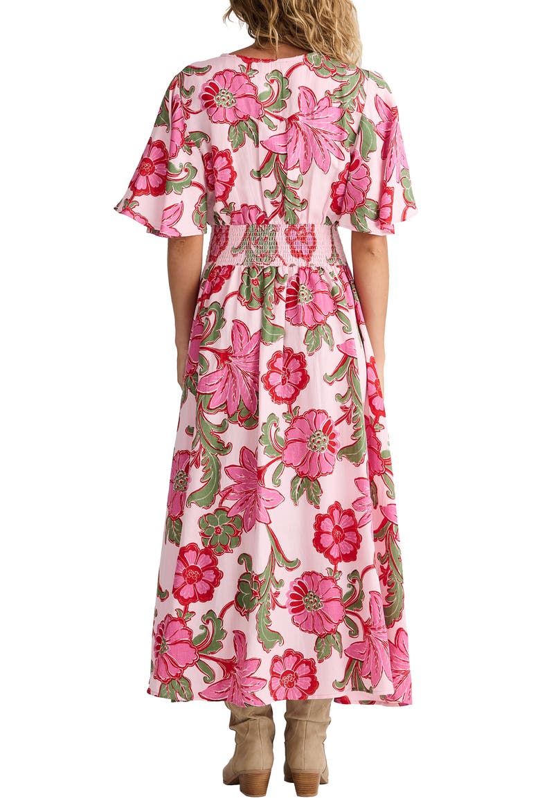 Harlow Smocked Waist Maxi Dress, Alternate, color, PINK IBIZA