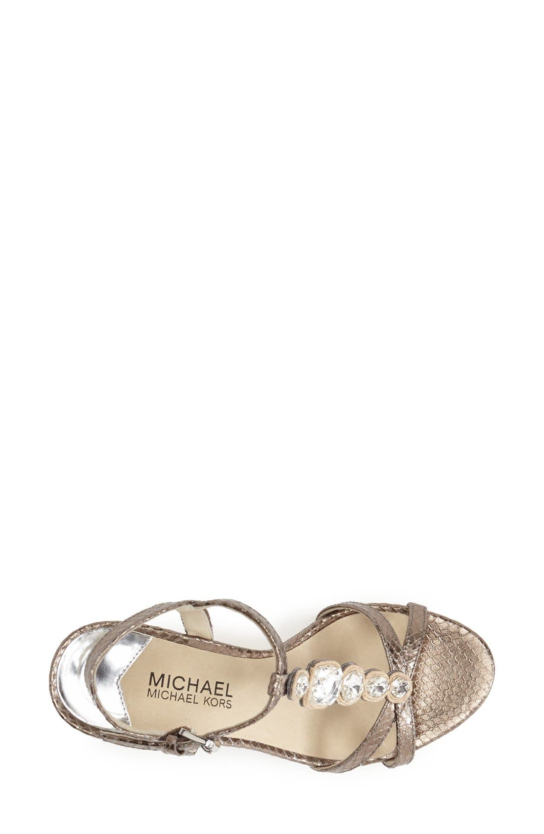 MICHAEL Michael Kors 'Sylvia' Wedge Sandal, Alternate, color, 