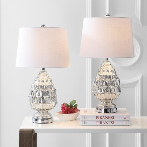 Jonathan Y Artichoke Led Table Lamp In Mercury Silver