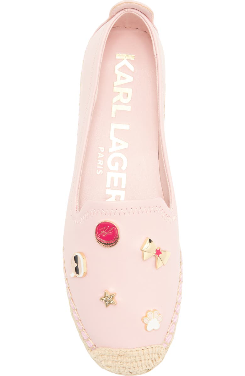 KARL LAGERFELD PARIS Michaela Macaron Espadrille Flat, Alternate, color, Light Blush