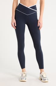 90 DEGREE BY REFLEX Superflex Crossover High Waist 7/8 Leggings
