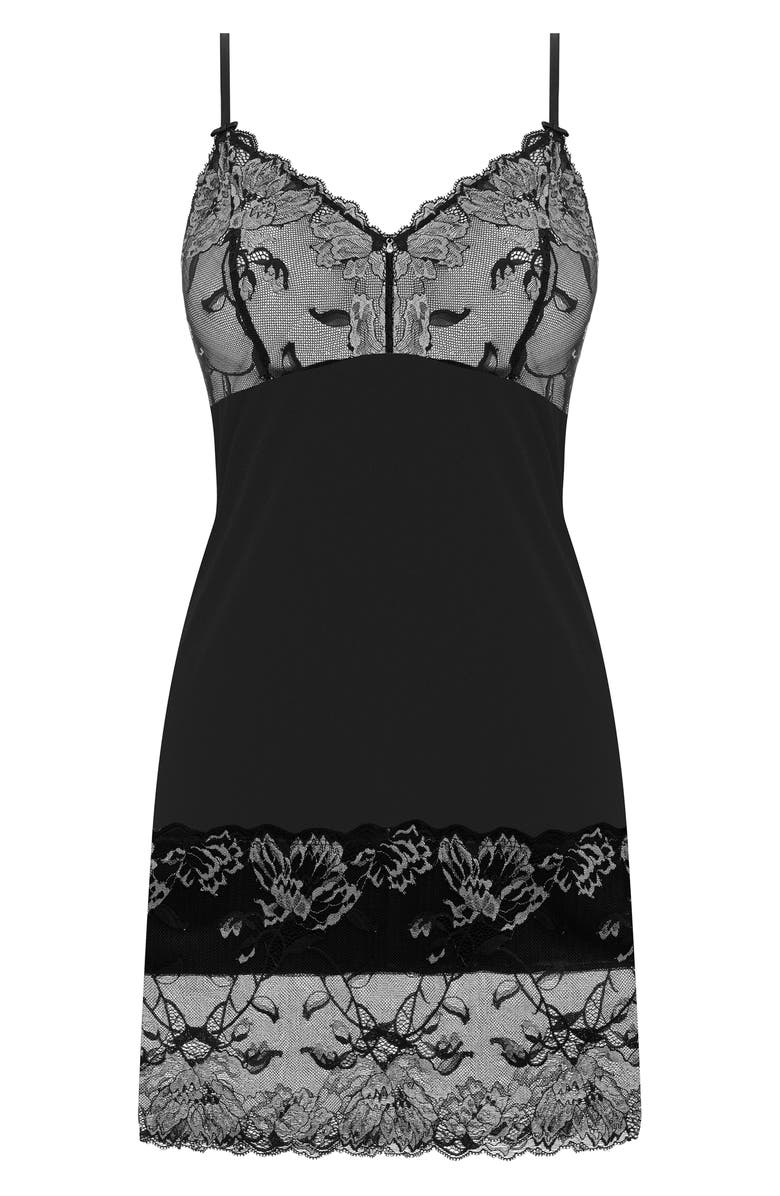 Fantasie Aubree Lace Trim Chemise, Alternate, color, 