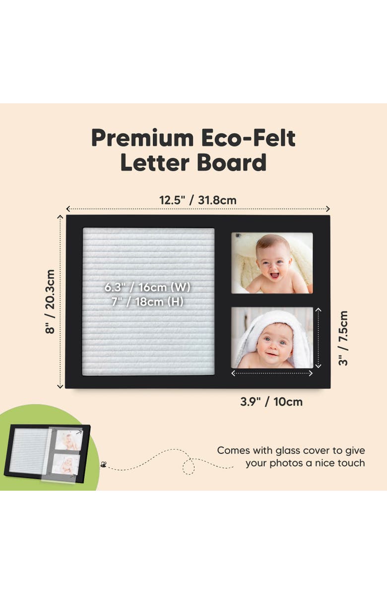 KeaBabies Heartfelt Picture Frame with Felt Letterboard, Alternate, color,