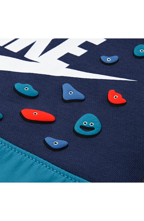 Nike Kids' Keep Climbing French Terry Hoodie & Joggers Set In Blue