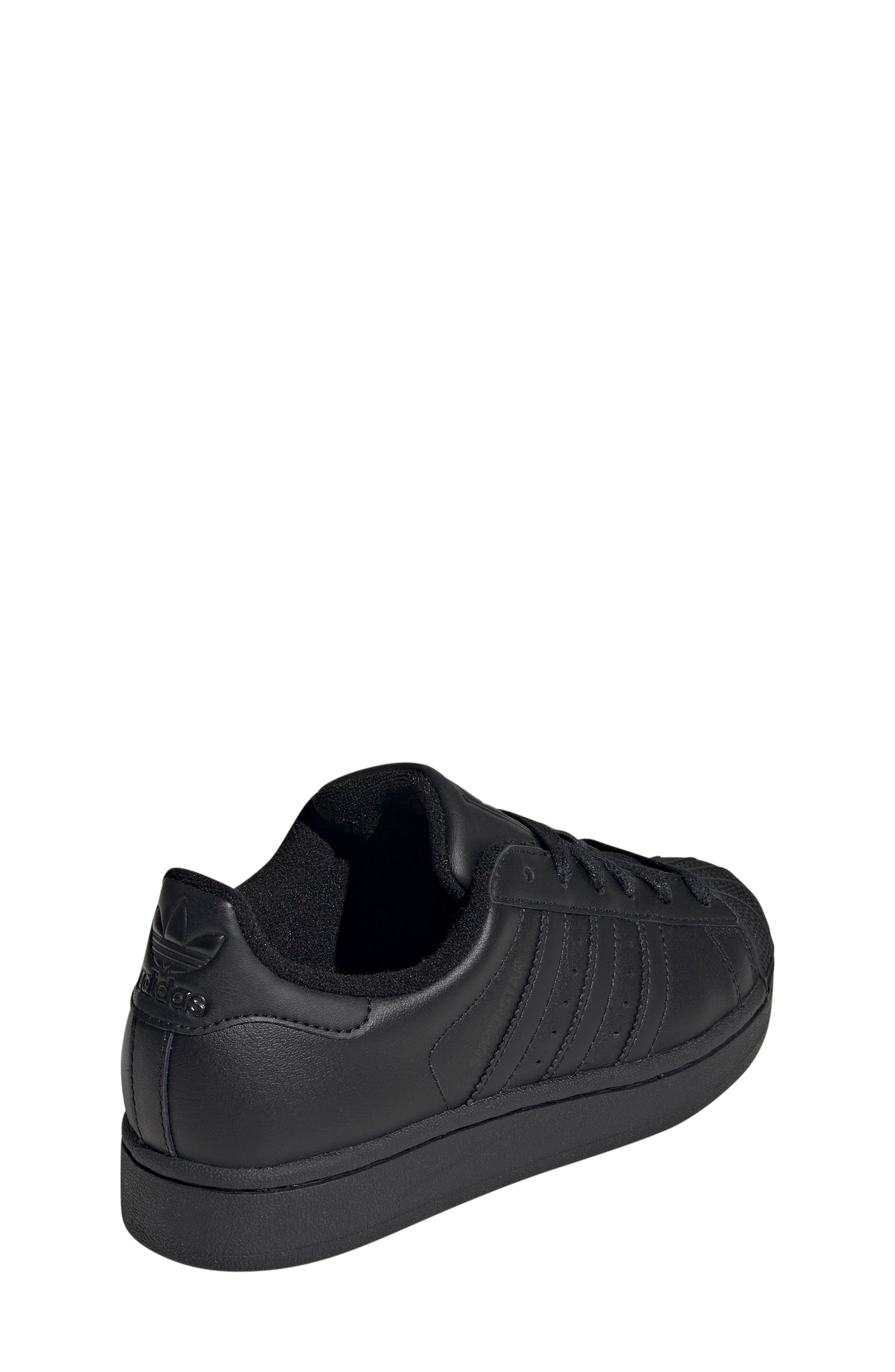 Kids' Superstar Sneaker, Alternate, color, BLACK/ BLACK/ BLACK