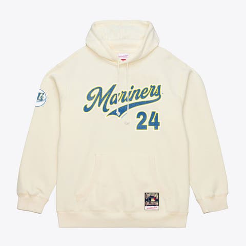 Men's Mitchell & Ness Ken Griffey Jr. Cream Seattle Mariners Throwback Name & Number Hoodie