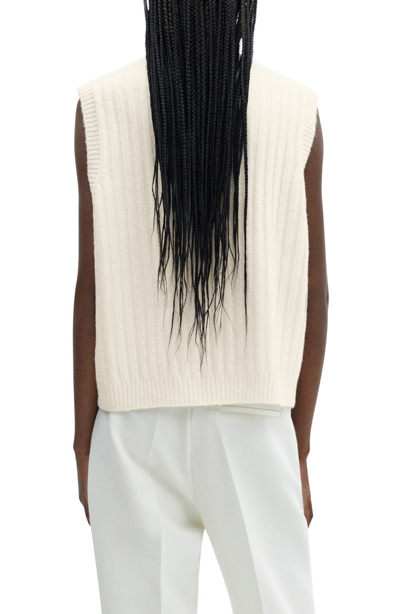 MANGO Rib Sleeveless Turtleneck Sweater, Alternate, color, 