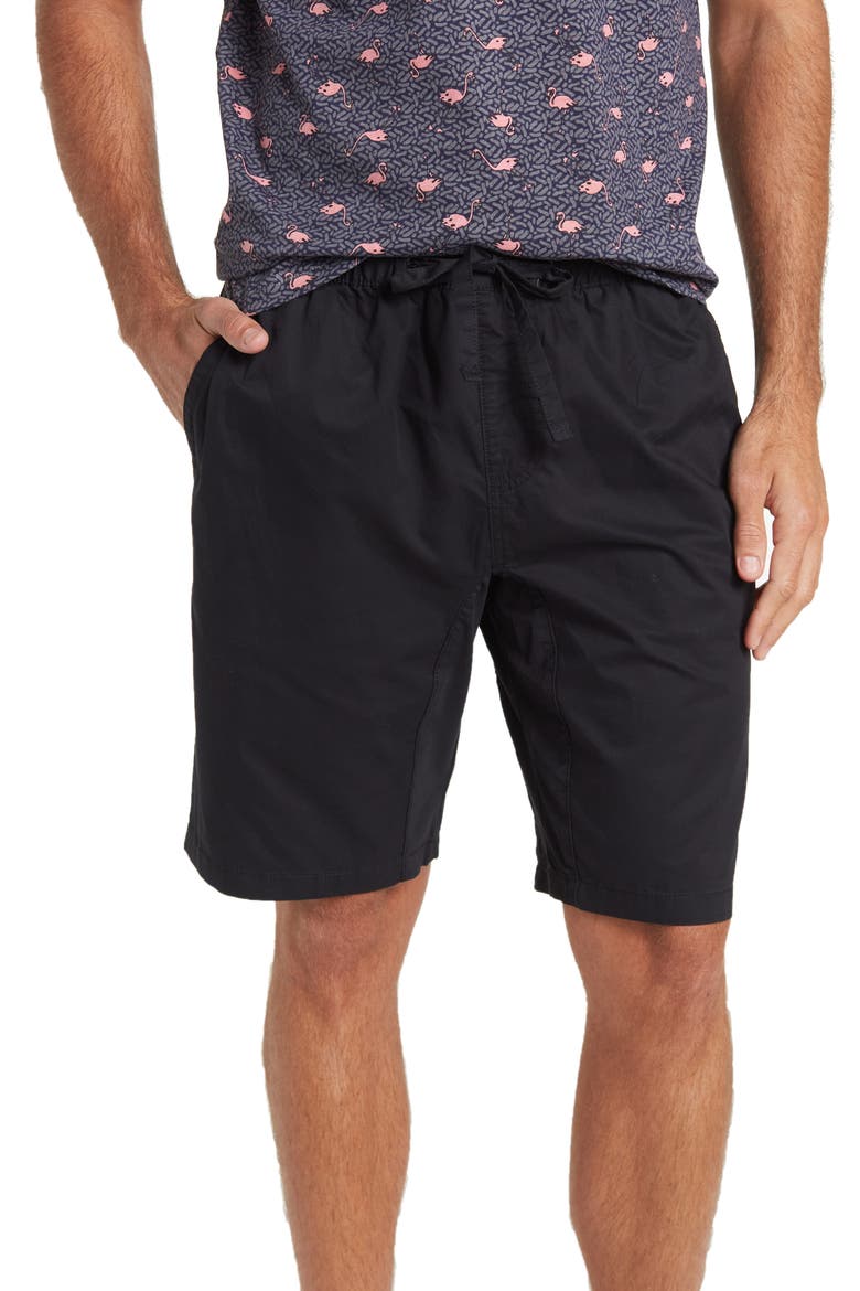 Elasticized Waist Jogger Shorts, Main, color, BLACK