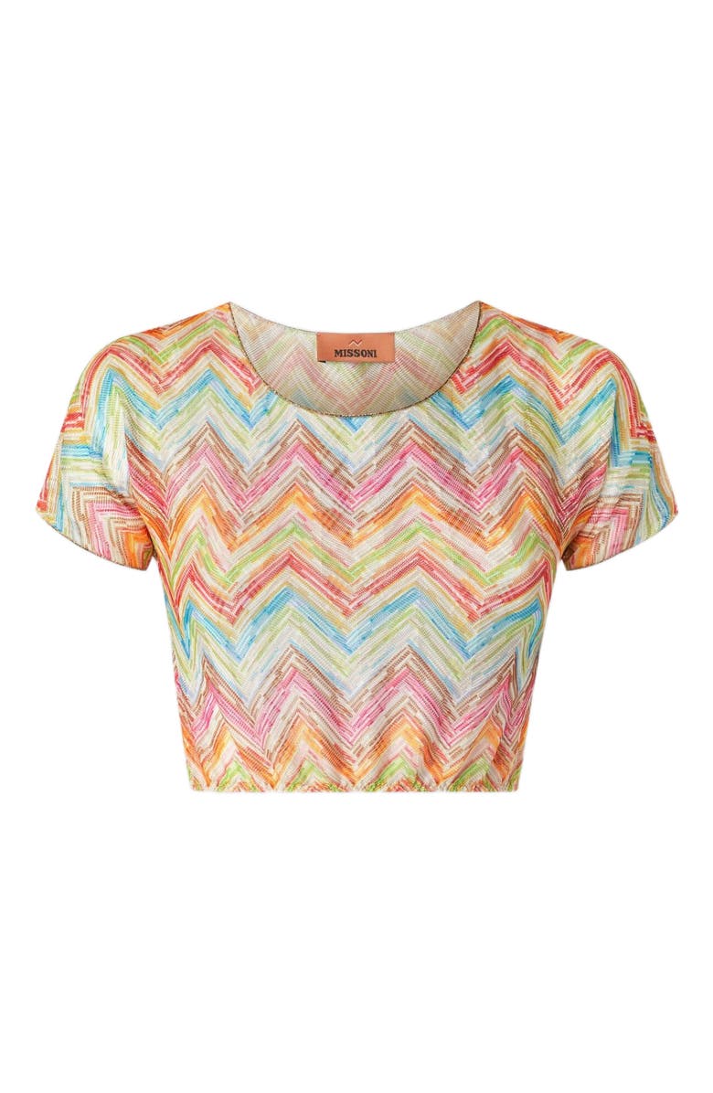 Missoni Printed Tulle Crop Top, Alternate, color, 