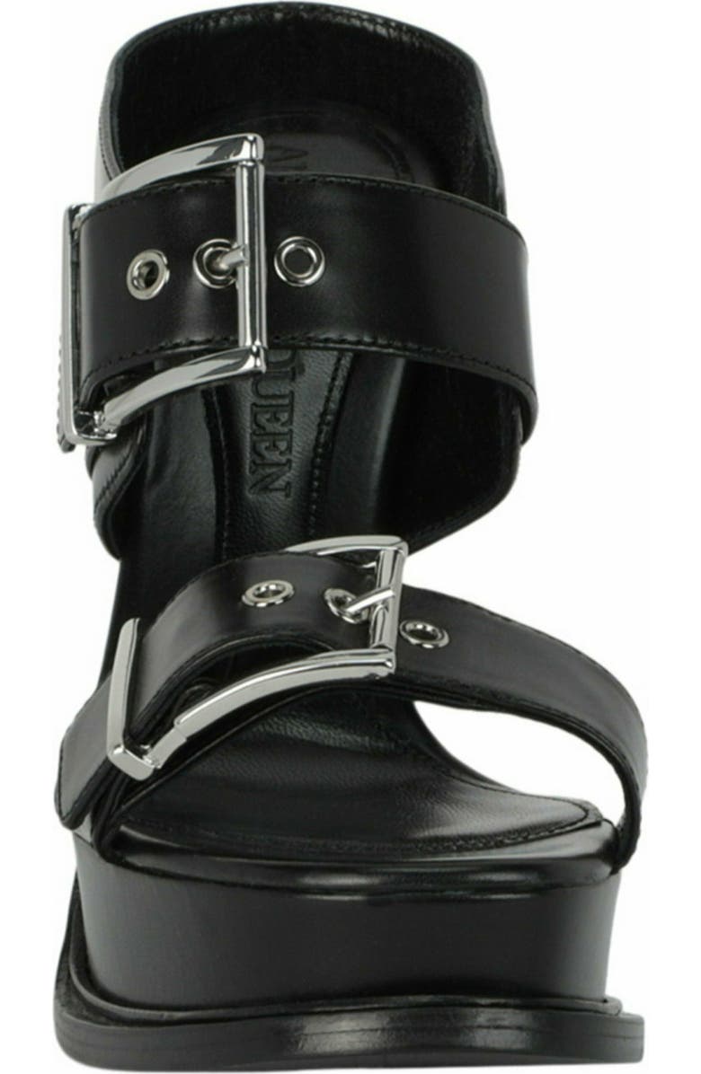 McQueen Boxcar Slide Sandal, Alternate, color, Black Silver