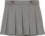 Reiss Kids' Molly Houndstooth Pleated Skirt