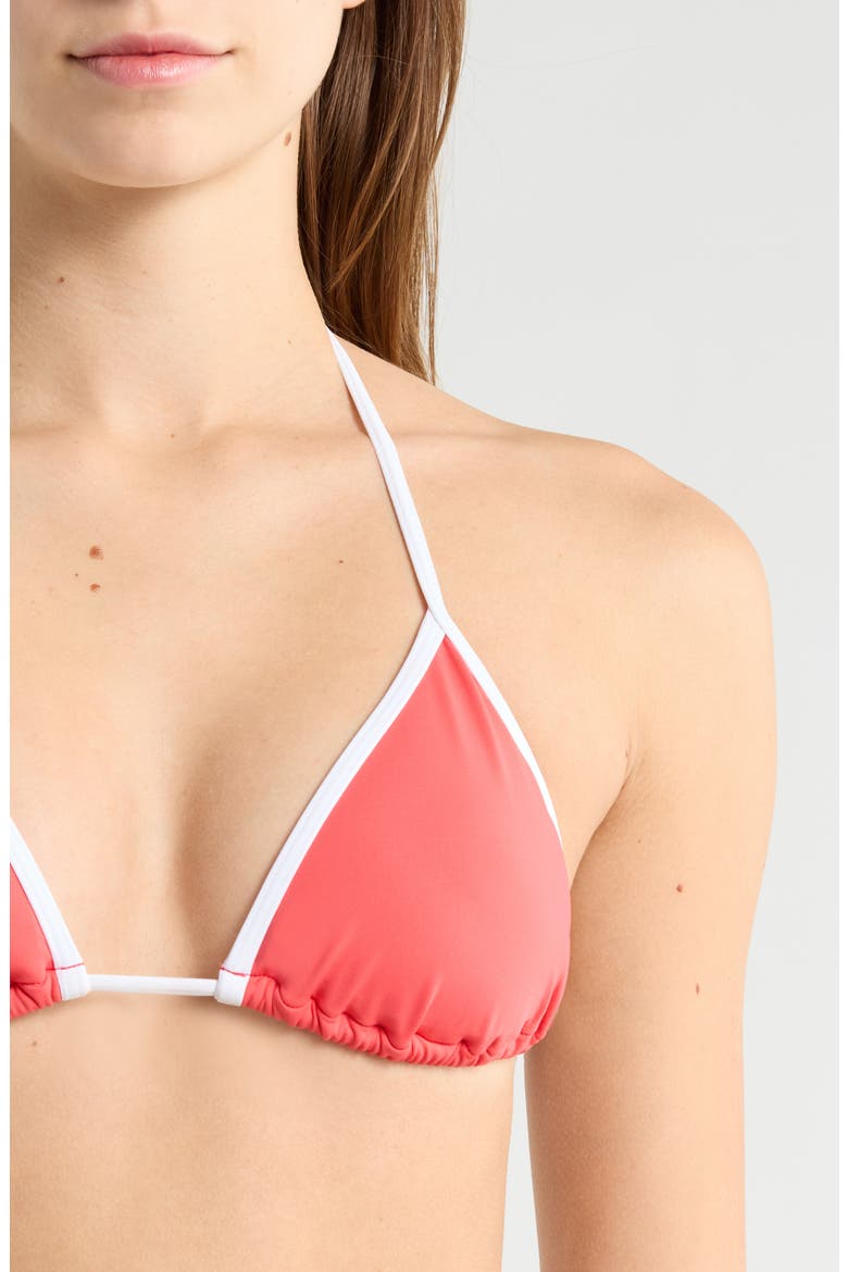 Classic Surf Triangle Bikini Top, Alternate, color, RED