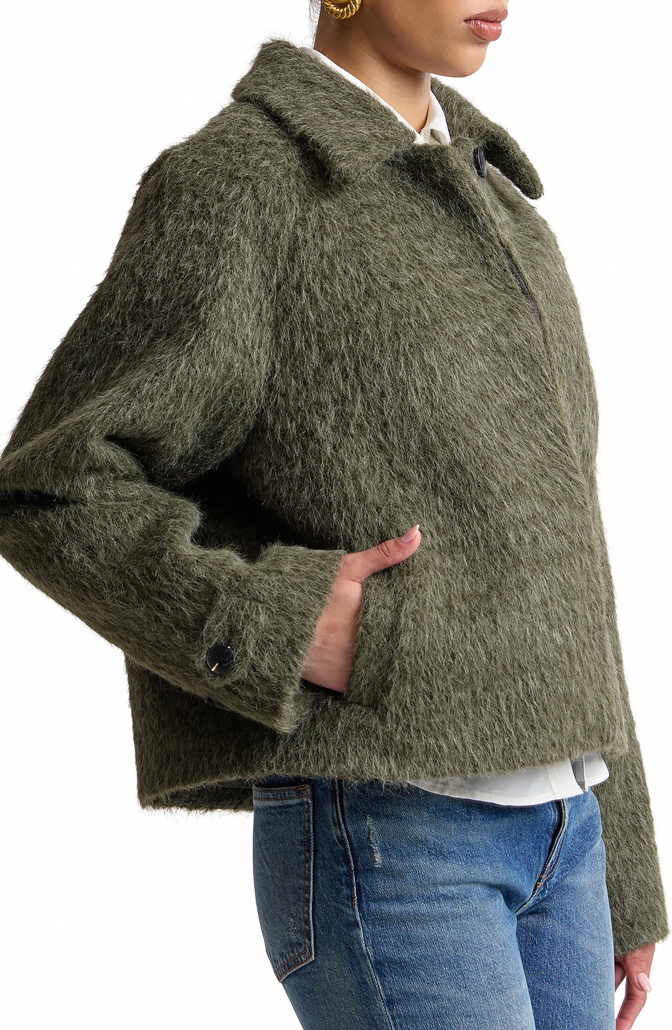 Женские куртки Avec Les Filles Crop Woolly Jacket — фото 3