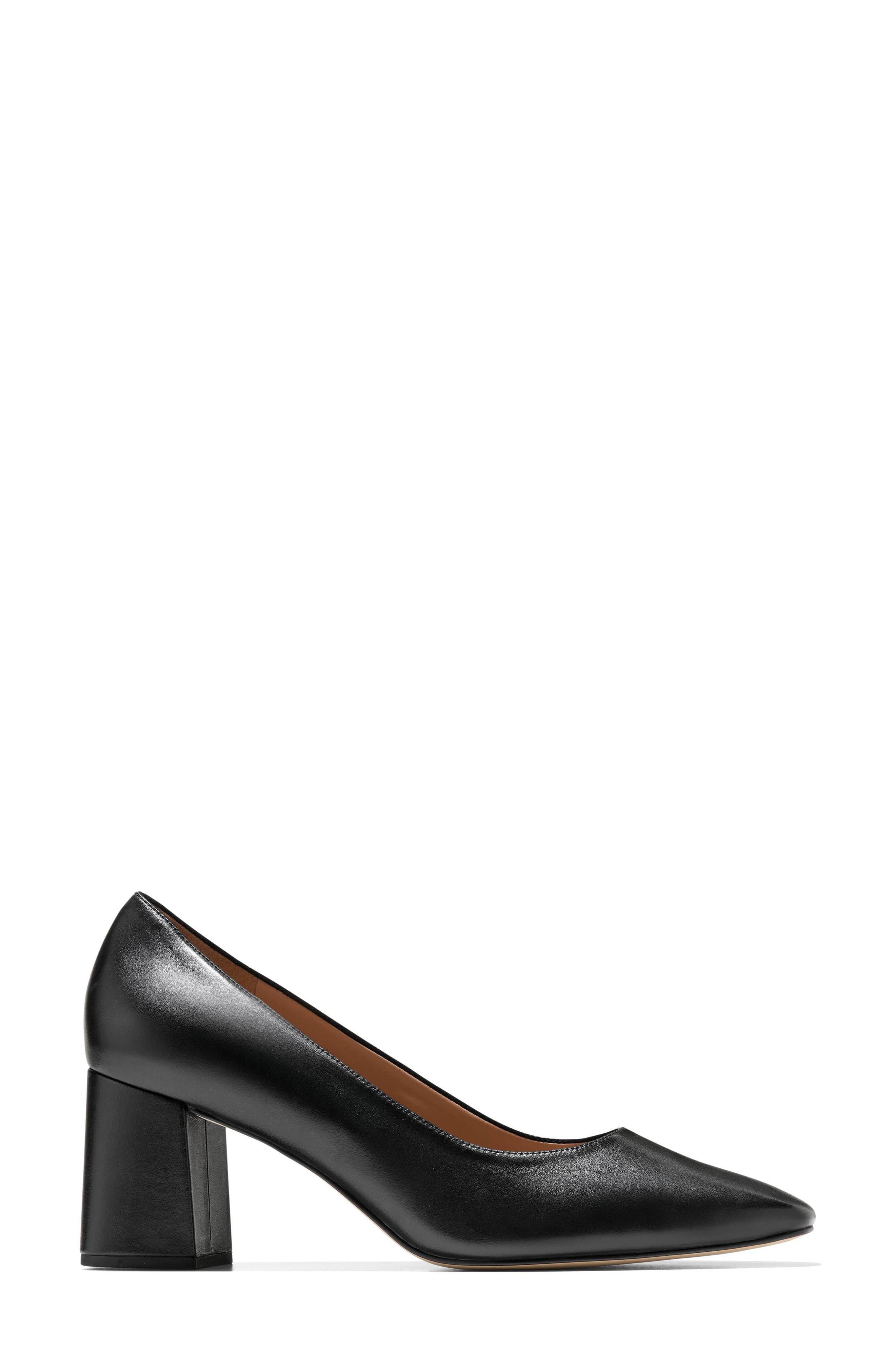 Anamaria Leather Pump, Alternate, color, BLACK LEATHER
