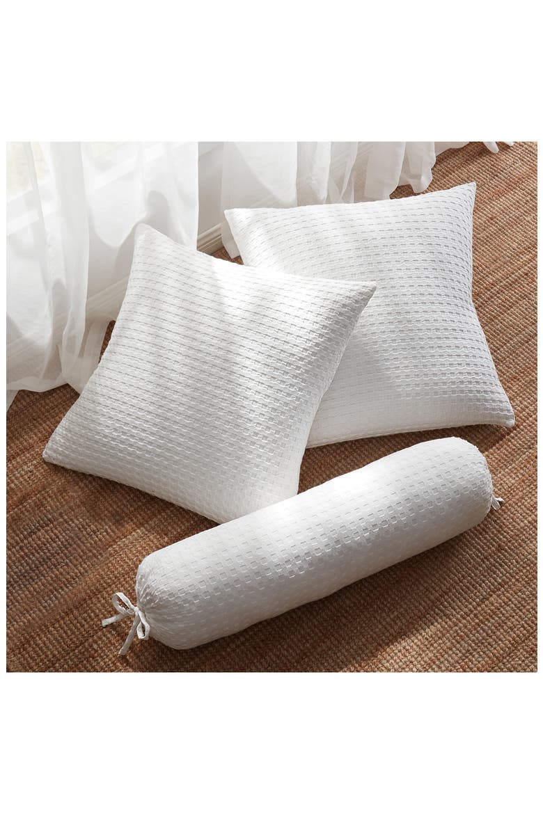 Waffle Euro Sham, Alternate, color, WHITE