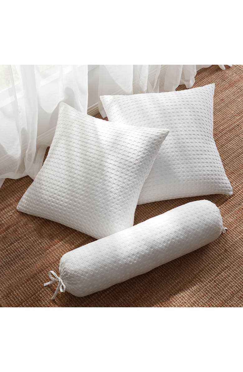 DKNY Pure Waffle Euro Sham, Alternate, color, White