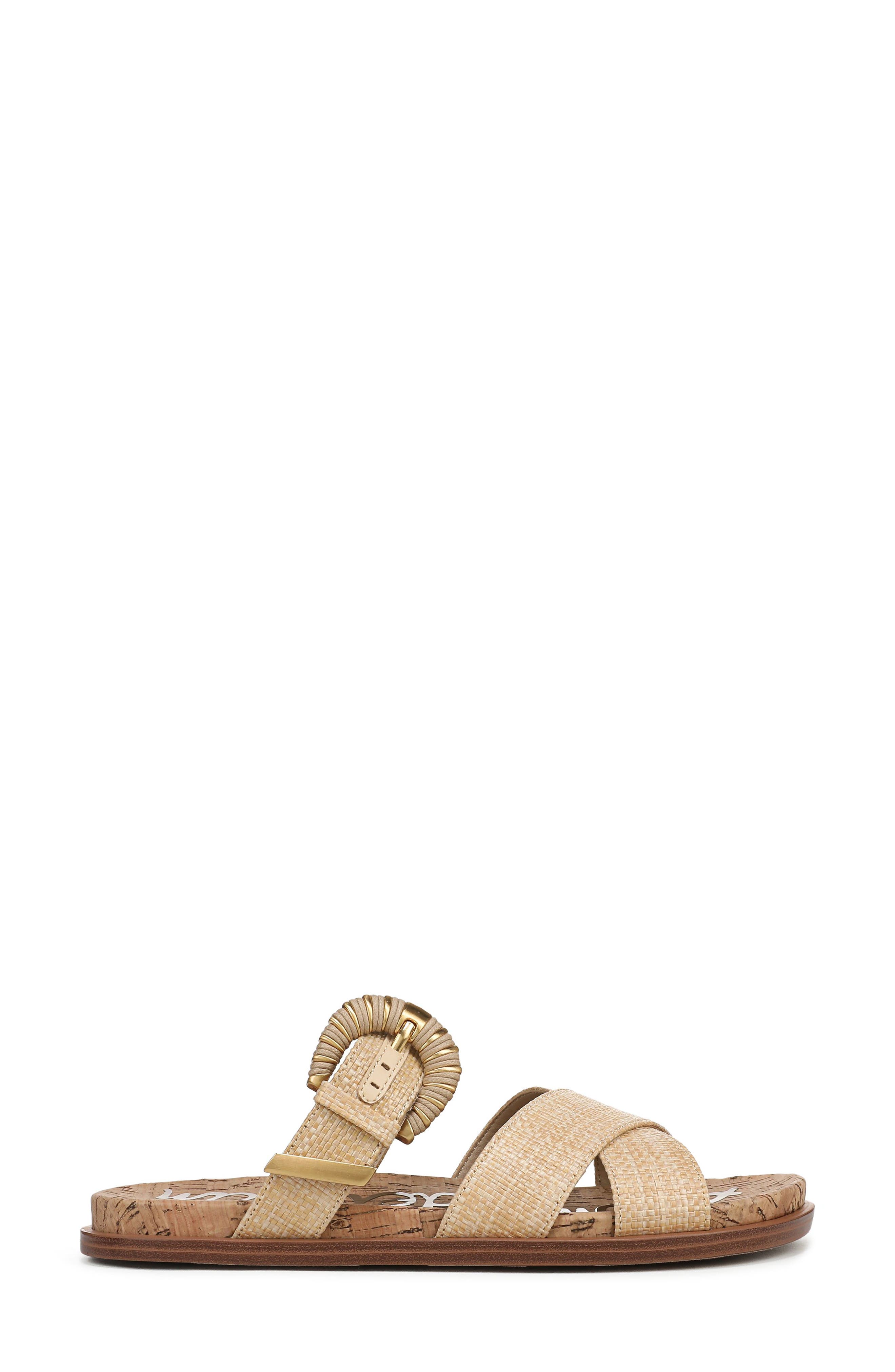Lucy Buckle Strap Sandal, Alternate, color, BLEACHED BEECHWOOD