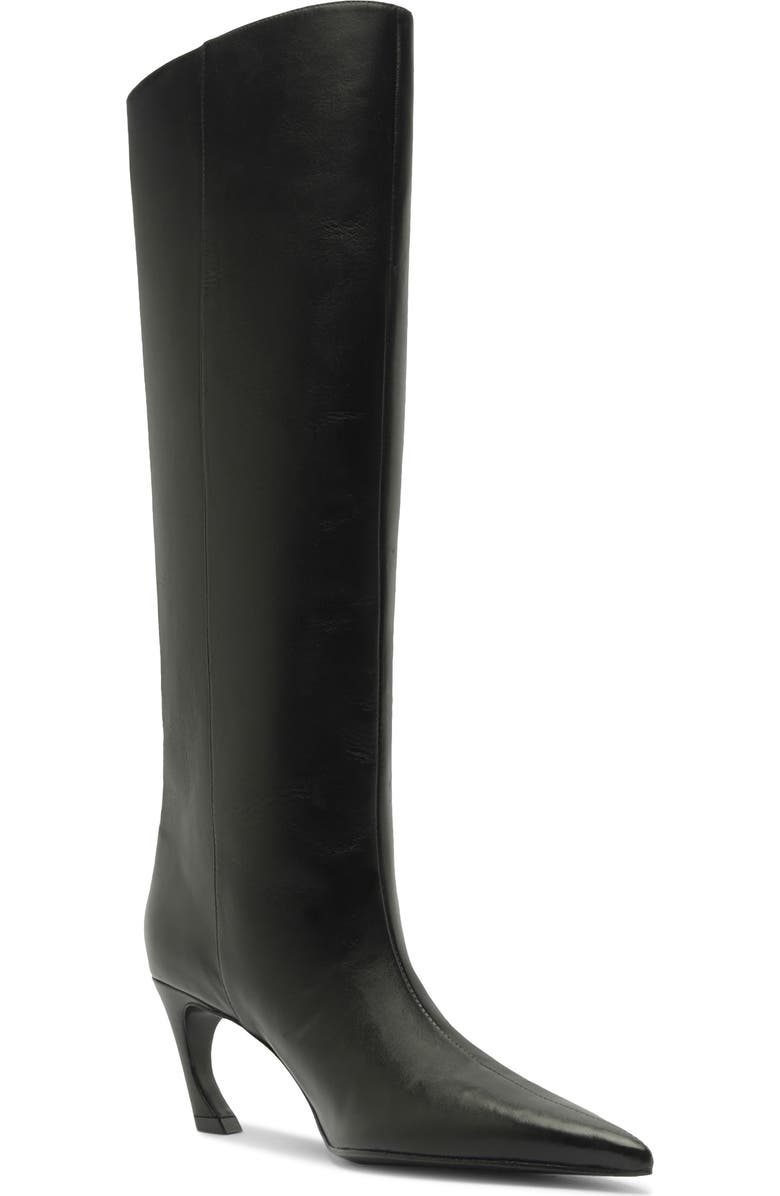 Schutz Lexi Pointed Toe Knee HIgh Boot, Main, color, Black
