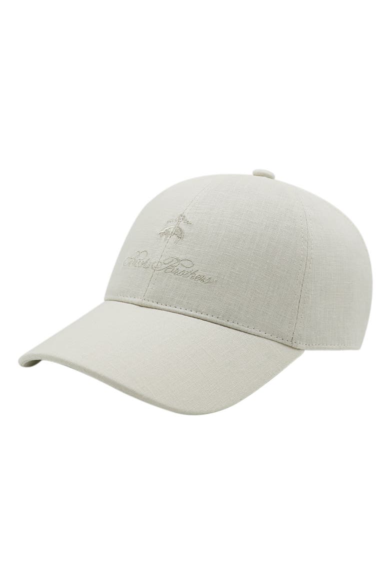 Linen Baseball Hat, Main, color, Stone