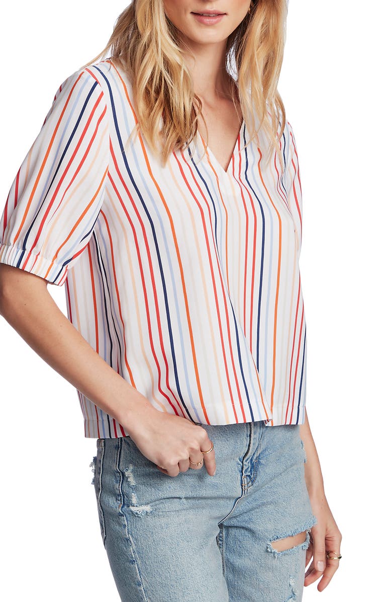 Court & Rowe Tropical Stripe Blouse, Alternate, color, 