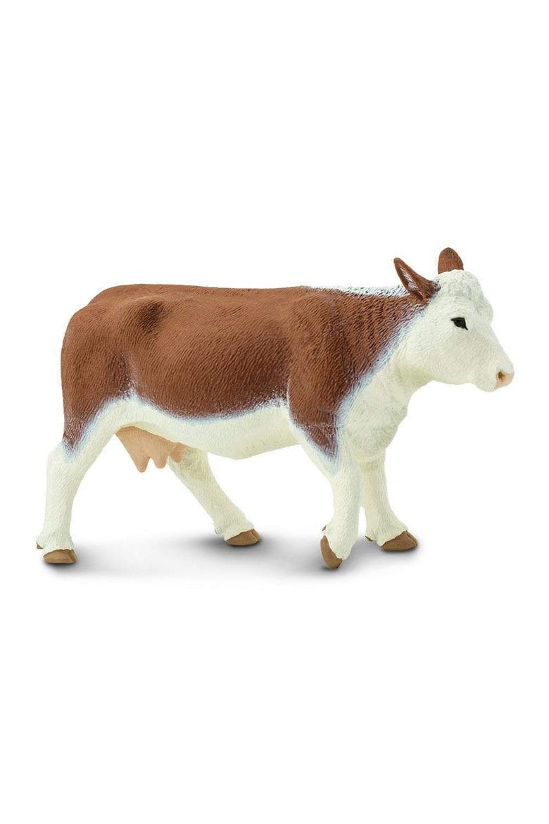 Hereford Cow Kids Toy Figure, Main, color, None