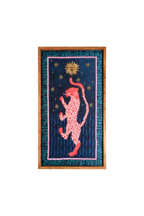 Dadri Leopar Handmade Beaded Wooden Decorative Artisan Table