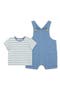 Stripe T-Shirt & Overalls Set