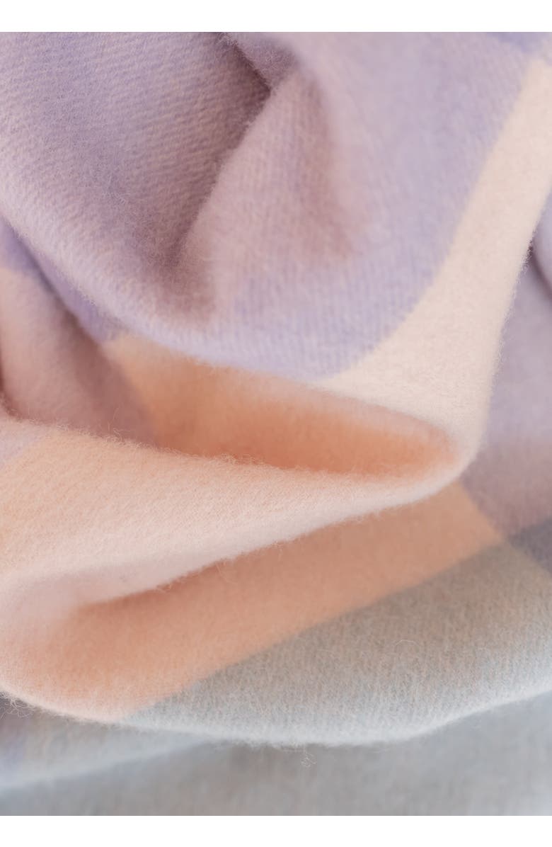 TBCo Lambswool Geometric Baby Blanket, Alternate, color, Lilac Block Check