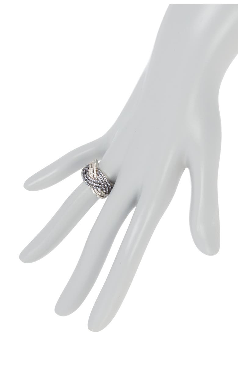 SUZY LEVIAN Sterling Silver Sapphire Crossover Ring, Alternate, color,