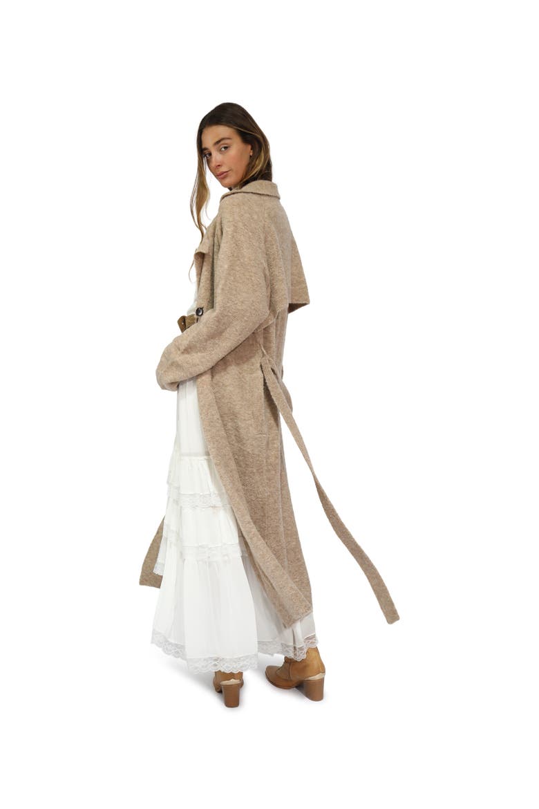 Live in Dream Maxi Trench Cardigan, Alternate, color, Light Beige