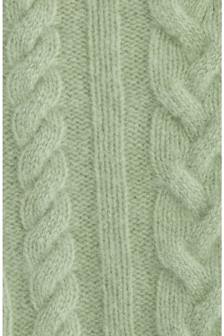 Kurea Cable Cashmere Blend Cardigan, Alternate, color, SAGE GREEN