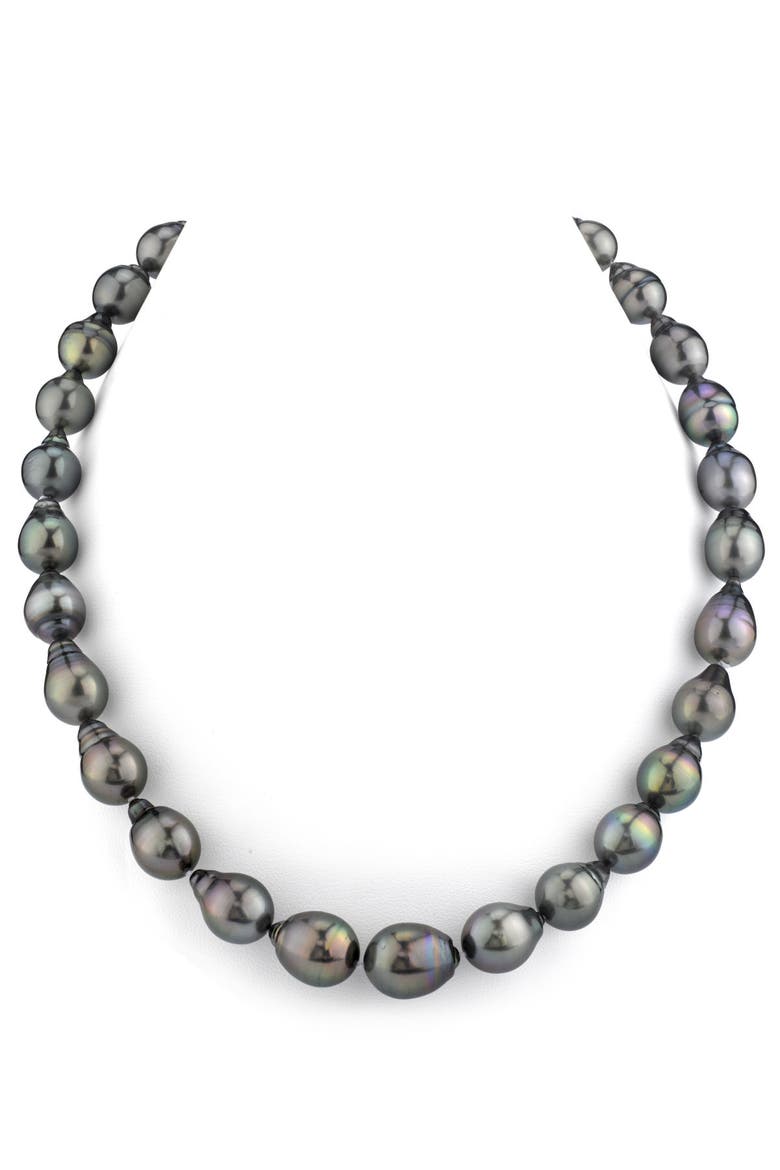 10-11mm Tahitian South Sea Pearl Drop - Shape Necklace, Main, color, Yellow Gold Clasp
