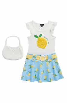Zunie Kids' Lemon Dress & Handbag Set