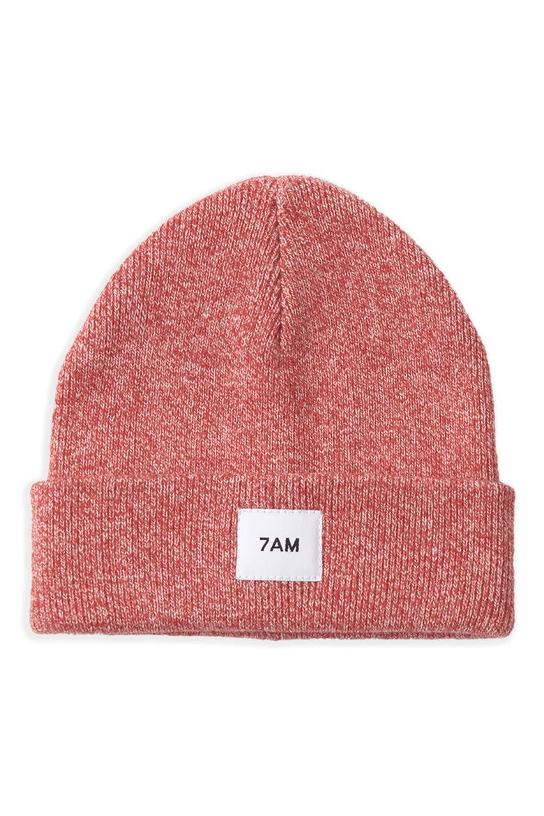 Kids' Heathered Beanie, Main, color, RED