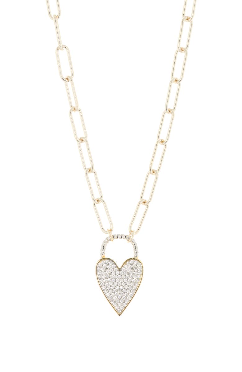 Juvell CZ Heart Necklace, Main, color,