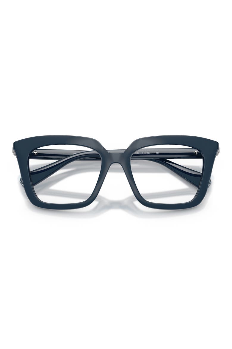 51mm Square optical glasses, Alternate, color, BLUE/ DEMO LENS