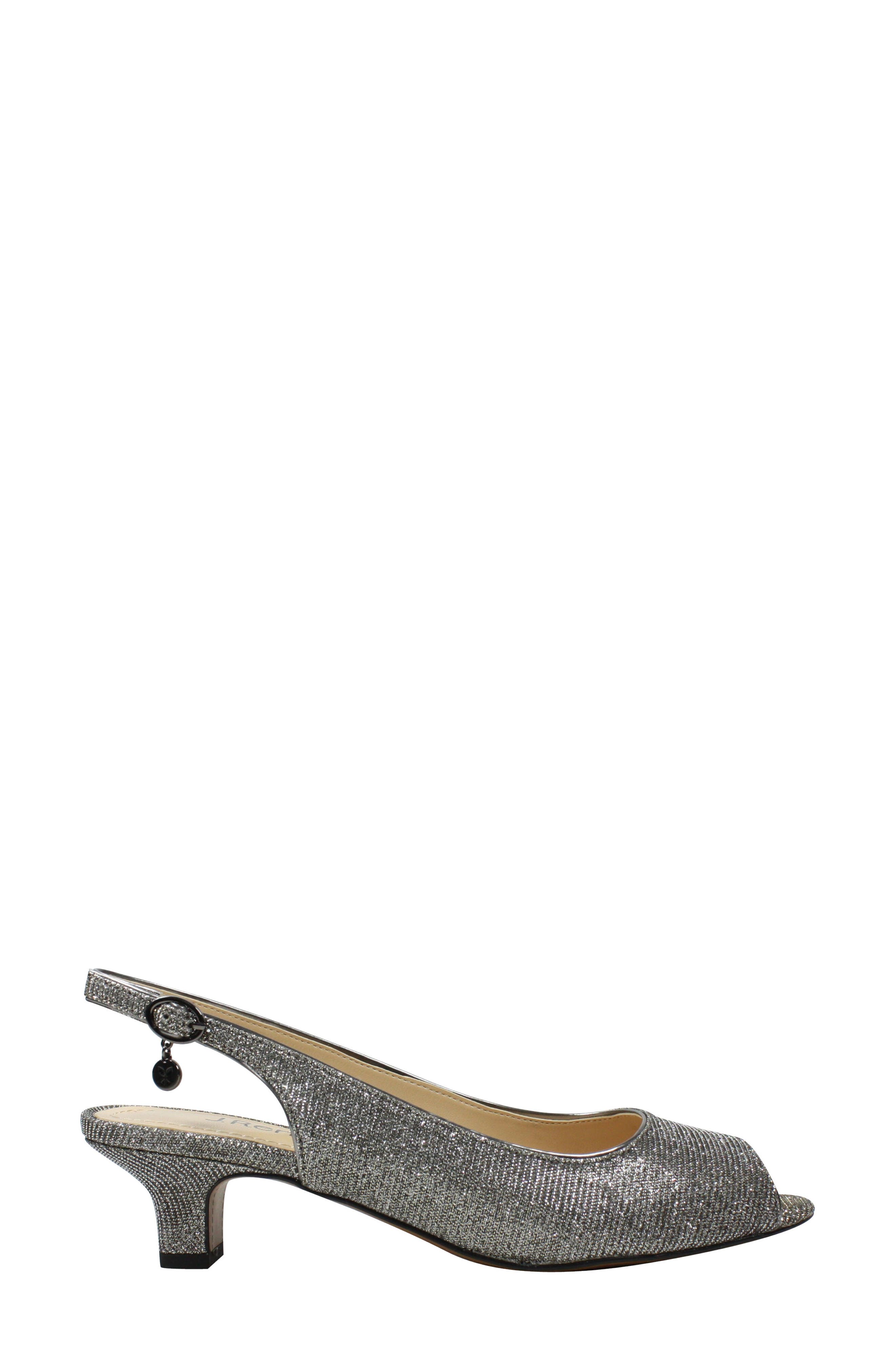 Jenvey Slingback Sandal, Alternate, color, PEWTER FABRIC